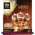 Nestle Gold Mini Vainilla Y Chocolate Con Espiral De Chocolate 6 Unidades Estuche 480 Ml