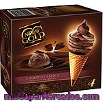 Nestlé Helado Cono Gold Chocolate Pack 4 Uds