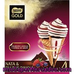 Nestle Helado Cono Gold Nata Con Frutos Rojos Pack 4 Uds