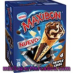 Nestle Helado Conos Maxibon Triple Chocolate Caja 4 Uds 284 Gr