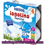 Nestle Iogolino Postre Lácteo Sabor Natural Pack 4x100 Estuche 400 G