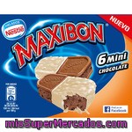 Nestle Maxibon Mini Sándwich Con Helado De Chocolate Con Leche Y Cobertura De Chocolate Blanco 6 Unidades Estuche 510 Ml