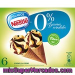 Nestlé Mini Cono Sin Azúcares Añadidos Sabor Vainilla Y Chocolate 6 Unidades Estuche 420 Ml