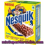 Nestle Nesquik Barritas De Cereales Con Chocolate 6 Unidades Estuche 150 G