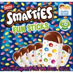 Nestle Smarties Fun Sticks Helado 6 Unidades Estuche 348 Ml