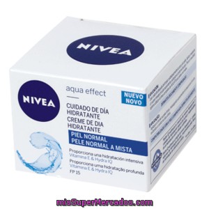 Nivea Aqua Effect Crema De Dia Hidratante Pieles Normales Tarro 50 Ml