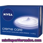 Nivea Creme Care Pastilla De Jabón Cremoso Pack 3 Pastilla 100 G