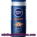 Nivea For Men Gel De Baño Sport Body Face & Hair Frasco 250 Ml