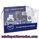 Nivea For Men Pack Con Espuma Sensitive Spray 35 Ml + After Shave Frasco 30 Ml + Crema Cuerpo Tarro 30 Ml + Gel De Baño Energy Frasco 50 Ml + Desodorante Spray 35 Ml + Liposan