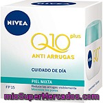 Nivea Q10 Plus Crema Cuidado De Día Antiarrugas Pf-15 Pieles Mixtas Tarro 50 Ml