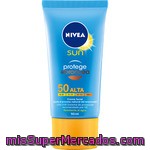 Nivea Sun Protege & Broncea Crema Facial Solar Fp-50 Tubo 50 Ml Resisitente Al Agua