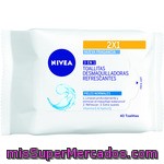 Nivea Visage Toallitas Desmaquilladoras Refrescantes 3 En 1 Para Pieles Normales Envase 40 Unidades