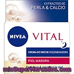 Nivea Vital Crema De Noche Regeneradora Con Extractos De Perla & Calcio Tarro 50 Ml Para Piel Madura