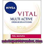 Nivea Vital Multi Active Crema De Día Anti-edad Soja Fp-12 Para Piel Madura Tarro 50 Ml