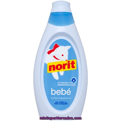 Norit Detergente Prendas Delicadas Bebé Lavado A Mano Y A Máquina Hipoalergénico 25 Dosis Botella 750 Ml