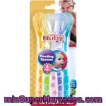 Nuby Cucharas De Silicona De Colores Blister 6 Unidades