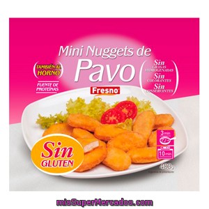 Nuggets Pavo Mini Congelado, Fresno, Paquete 400 G