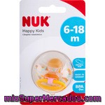 Nuk Classic Happy Kids Chupete Con Forma Anatómica 6-18 Meses Blister 1 Unidad