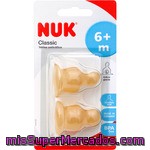 Nuk Tetina Latex Con Sistema Anticólico, Compatible Con Los Biberones Nuk 6+m Blister 2 Unidades