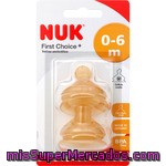 Nuk Tetina Latex Con Sistema Anticólico, Compatible Con Los Biberones Nuk First Choice Talla 1 Blister 2 Unidades 0-6 Meses Orificio M