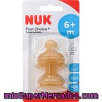 Nuk Tetina Latex Con Sistema Anticólico, Compatible Con Los Biberones Nuk First Choice Talla 2 Blister 2 Unidades 6+ Meses Orificio L