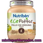 Nutriben Eco Potitos Pollo Con Verduras Selectas Desde Los 4 Meses Tarro 130 G Con Pollo, Zanahorias Y Guisantes
