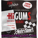 Nutrisport Hi Gums Blocks Energy Caramelos Blandos Con Cafeína Sabor Cítrico Energía Inmediata Bolsa 40 G
