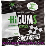 Nutrisport Hi Gums Blocks Energy Caramelos Blandos Sin Cafeína Sabor Frutos Rojos Energía Inmediata Bolsa 40 G