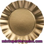Nv Corporacion Plato Christmas Metal Oro 29 Cm Paquete 6 Unidades