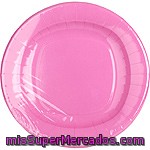 Nv Corporacion Plato Color Fucsia 23 Cm Paquete 8 Unidades