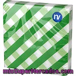 Nv Corporacion Servilletas De Cuadros Verdes 33x33 Cm Paquete 20 Unidades