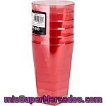 Nv Corporacion Vaso Color Rojo 30 Cl Paquete 6 Unidades