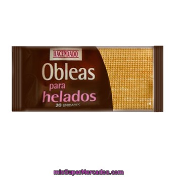 Oblea De Galleta Maxi Para Helado, Hacendado, Paquete 20 U - 60 G