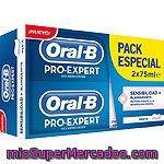Oral B Pro-expert Pasta Dentífrica Sensibilidad + Blanqueante Con Flúor Sabor Menta Pack 2 Tubo 75 Ml