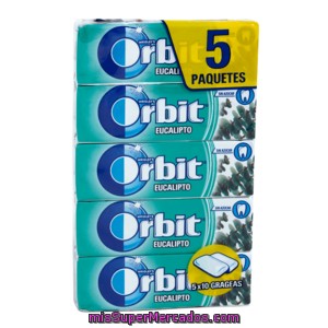 Orbit Chicle Grajeas Eucalipto Paquete P5