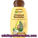 Original Remedies Champú Antiencrespamiento Con Aceite De Aguacate Y Manteca De Karité Frasco 250 Ml Para Cabello Rebelde Y Difícil De Controlar