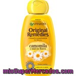 Original Remedies Champú Iluminador Camomila Y Miel De Flores Sin Silicona Para Cabellos Claros Frasco 250 Ml