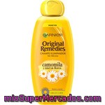 Original Remedies Champú Iluminador Camomila Y Miel De Flores Sin Silicona Para Cabellos Frasco 400 Ml