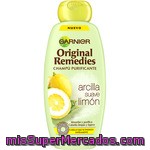 Original Remedies Champú Purificante De Arcilla Suave Y Limón Para Cabello Que Se Engrasa Rapidamente Frasco 400 Ml