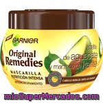 Original Remedies Mascarilla Nutrición Intensa Antiencrespamiento Con Aceite De Aguacate Y Manteca De Karité Tarro 300 Ml Para Cabello Rebelde Y Difícil De Controlar