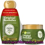 Original Remedies Pack Oliva Mitica Con Champú Nutrición Extrema Para Cabello Reseco Frasco 250 Ml + Mascarilla Tarro 200 Ml Edicion Limitada