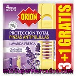 Orion Pinza Antipolillas Protección Total Perfume Lavanda Fresca Bolsa 3 Unidades