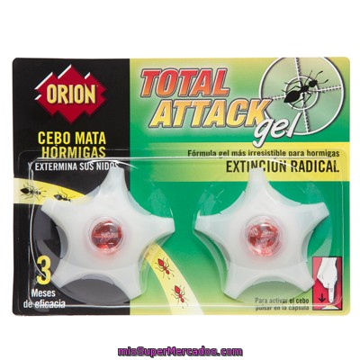 Orion Total Attack Gel Cebo Mata Hormigas Caja 2 Unidades