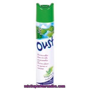 Oust Ambientador Eliminador De Olores Frescor Verde Spray 300 Ml