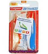 Pack Bucal De Viaje Neceser+pasta Dental+cepillo Dental Colgate 1 Ud.