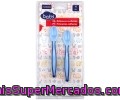 Pack De 2 Cucharas Para Bebés De 1ª Edad, Color Azul Baby.