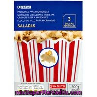 Palomitas Microondas Eroski, Pack 3x100 G