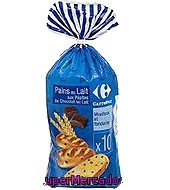 Pan De Leche C/pepitas De Chocolate Carrefour 350 G.