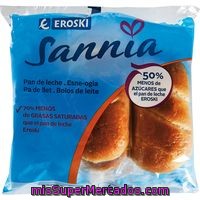 Pan De Leche Eroski Sannia, 6 Unid., Paquete 240 G