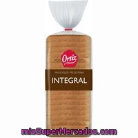 Pan De Molde Integral Con Corteza Ortiz 480 Gramos